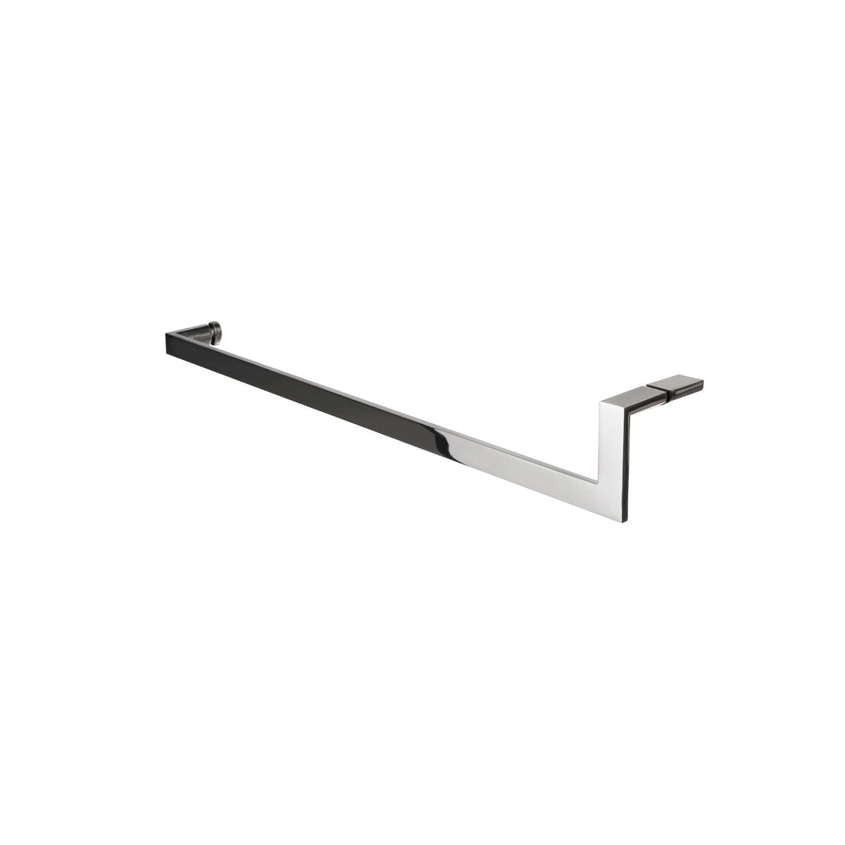 'L' Shape - Glass Door Handle set - Towel Bar + Pull Knob