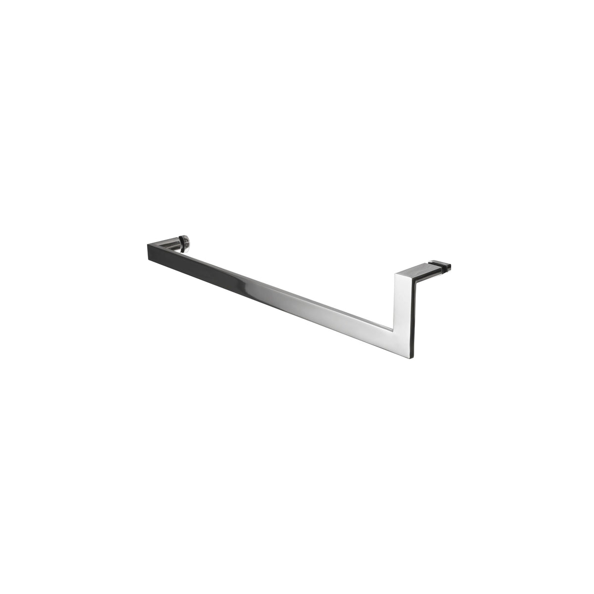 'U' Shape - Glass Door Handle - Single Sided (with Back Side Cap)