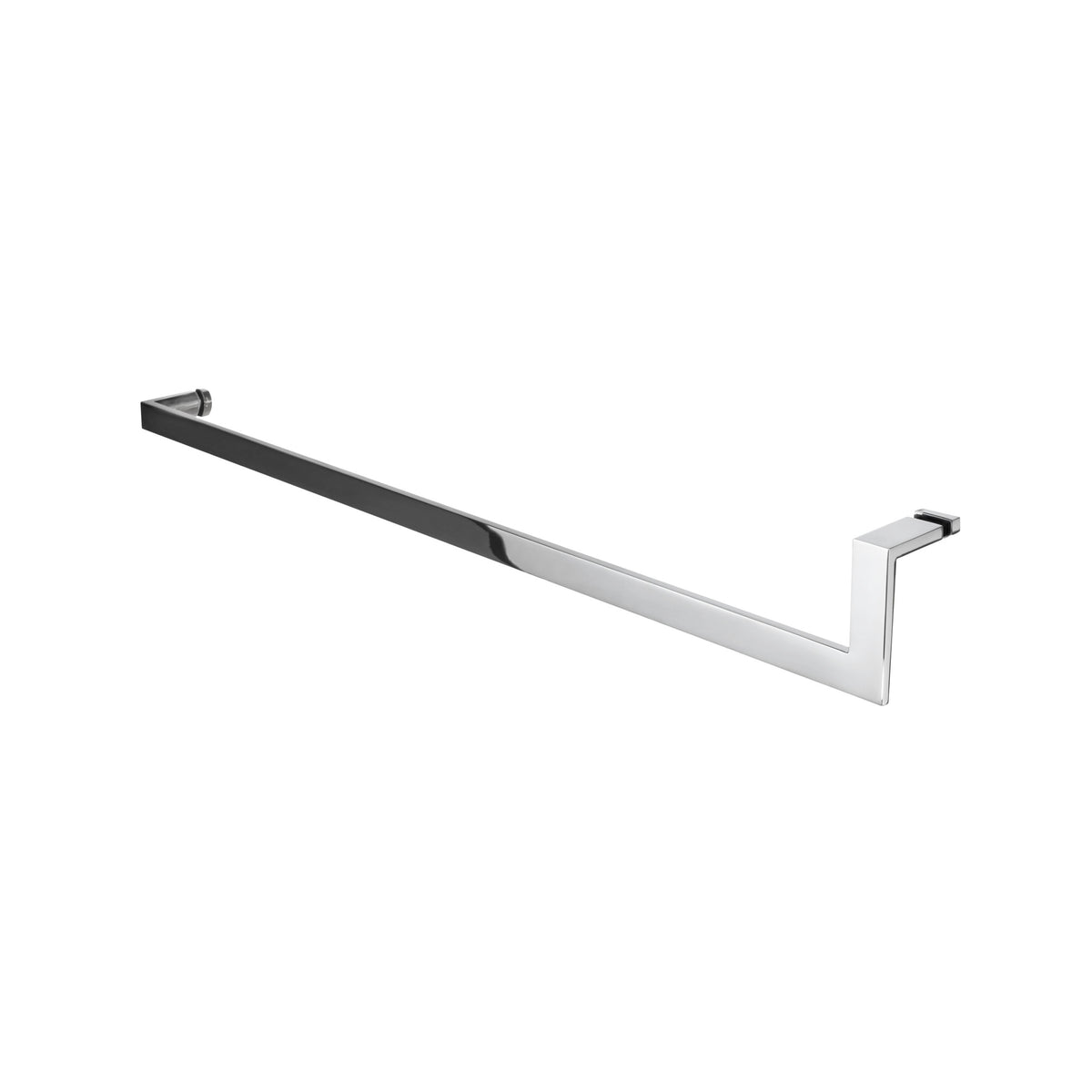 'U' Shape - Glass Door Handle - Single Sided (with Back Side Cap)