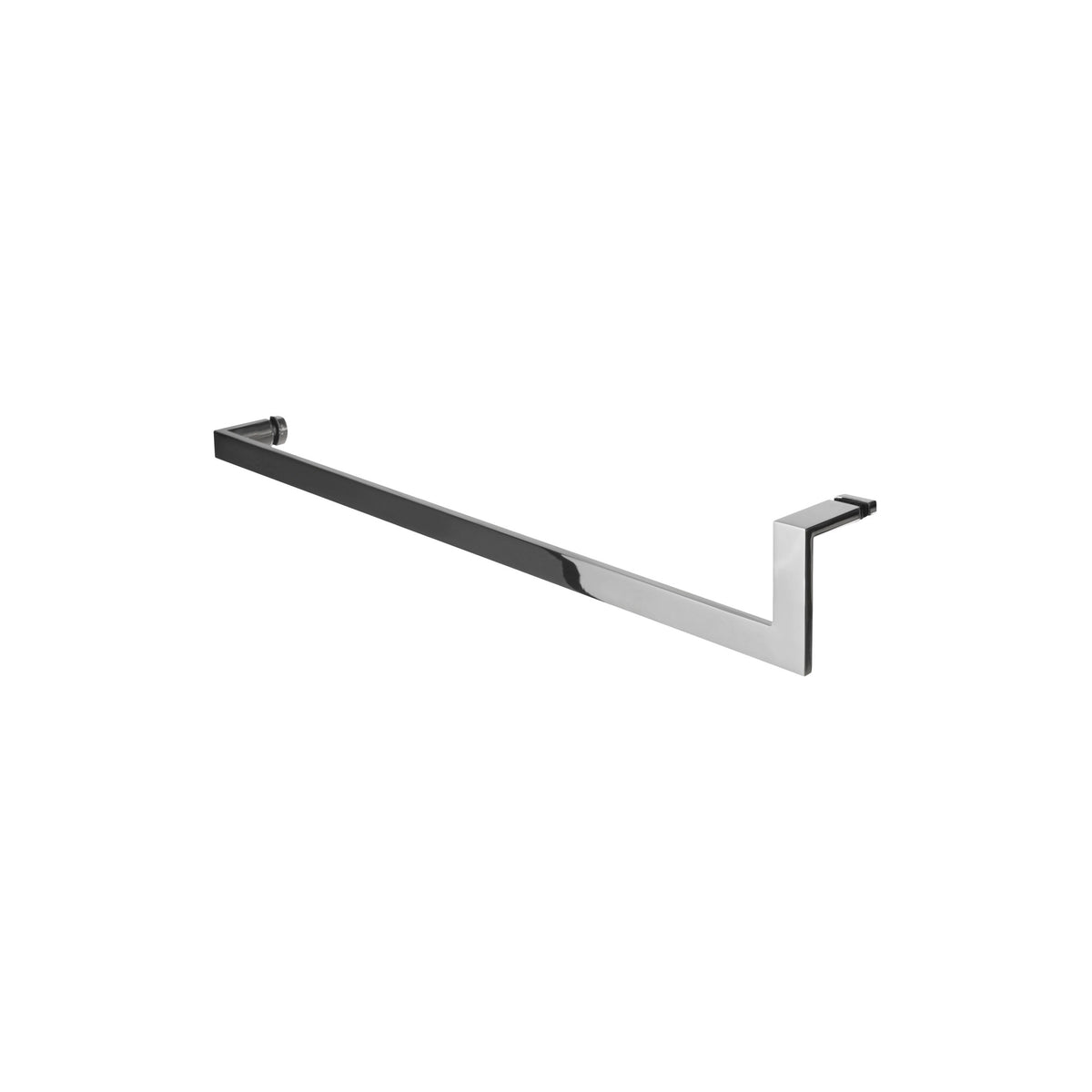 'U' Shape - Glass Door Handle - Single Sided (with Back Side Cap)