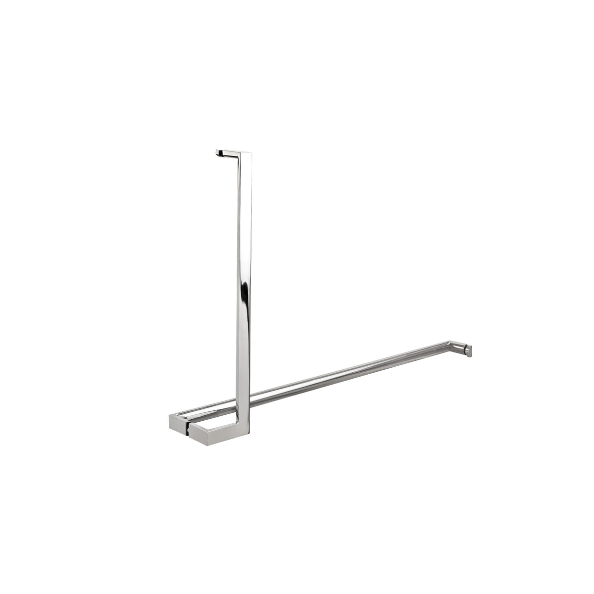 'J'+'I' Shape - Offset Glass Door Handle Set + Towel Bar - Shower Door Handles