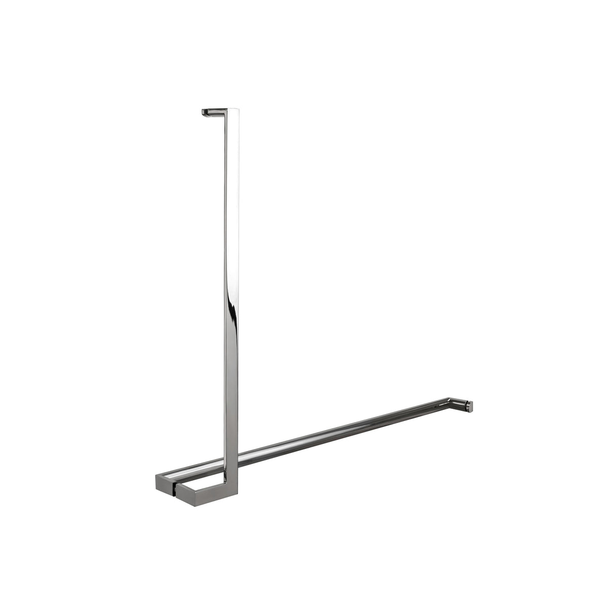 'J'+'I' Shape - Offset Glass Door Handle Set + Towel Bar - Shower Door Handles