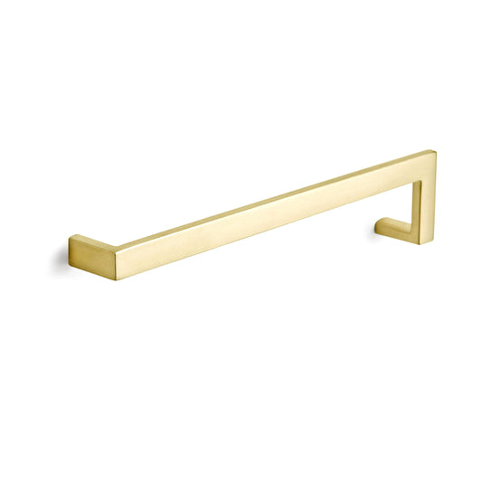 'J' Shape - Cabinet Pull - 7 1/2" [190mm] Center to Center (Modern Cabinet Pull Design) - Satin Brass PVD