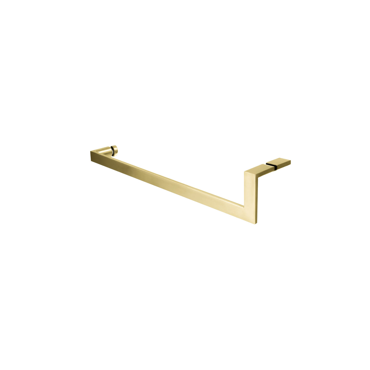 'L' Shape - Glass Door Handle set - Towel Bar + Pull Knob