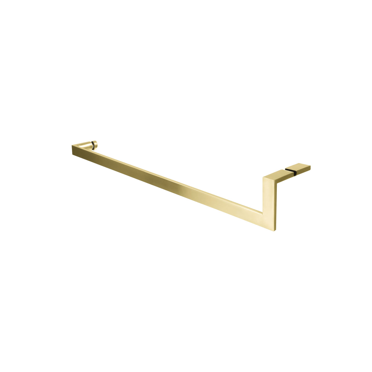'L' Shape - Glass Door Handle set - Towel Bar + Pull Knob