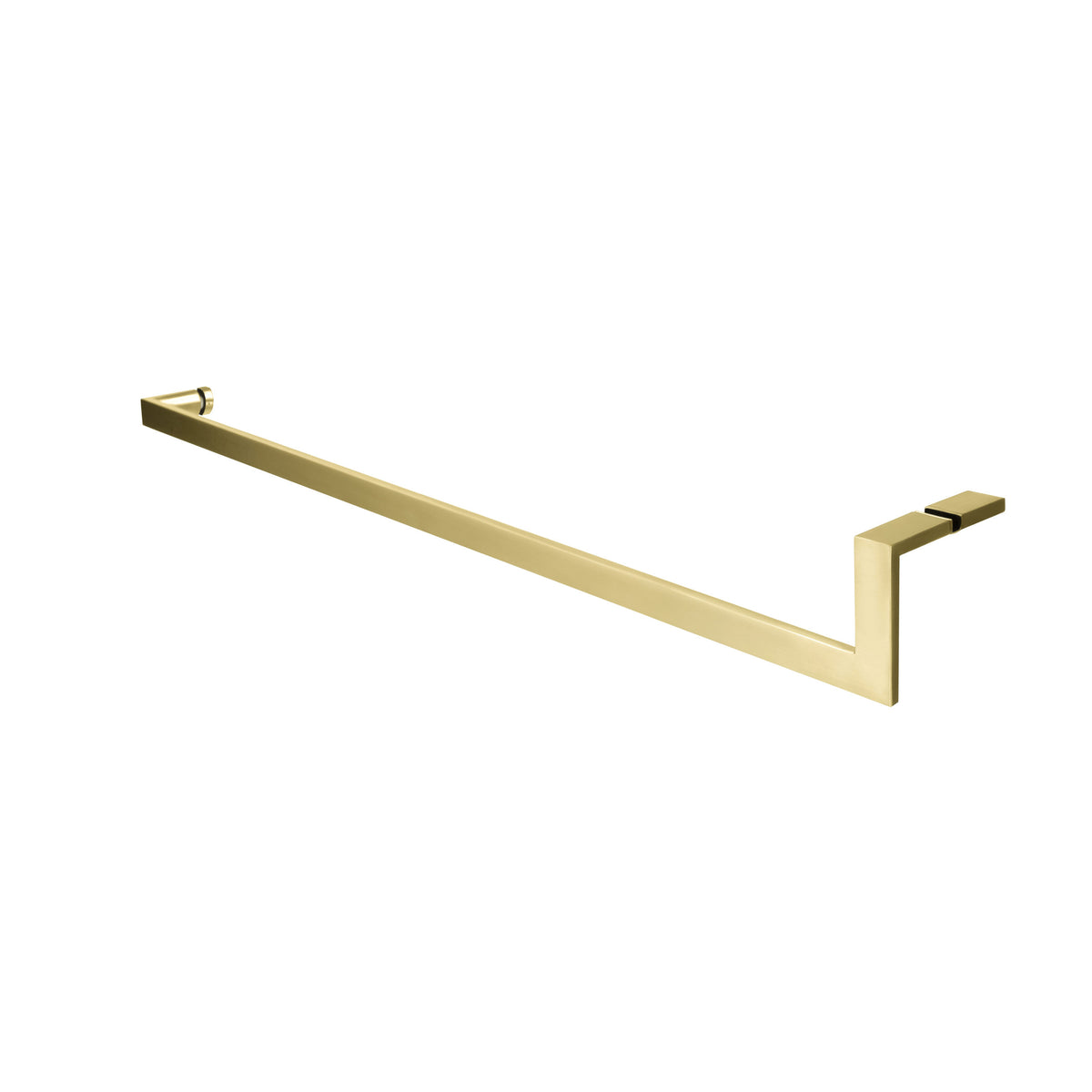 'L' Shape - Glass Door Handle set - Towel Bar + Pull Knob
