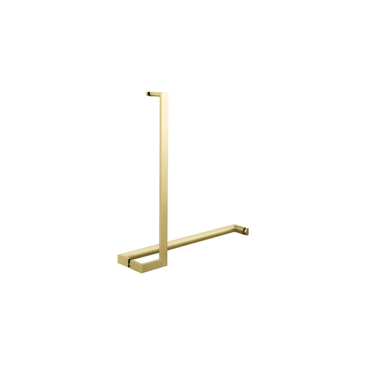 'J'+'I' Shape - Offset Glass Door Handle Set + Towel Bar - Shower Door Handles