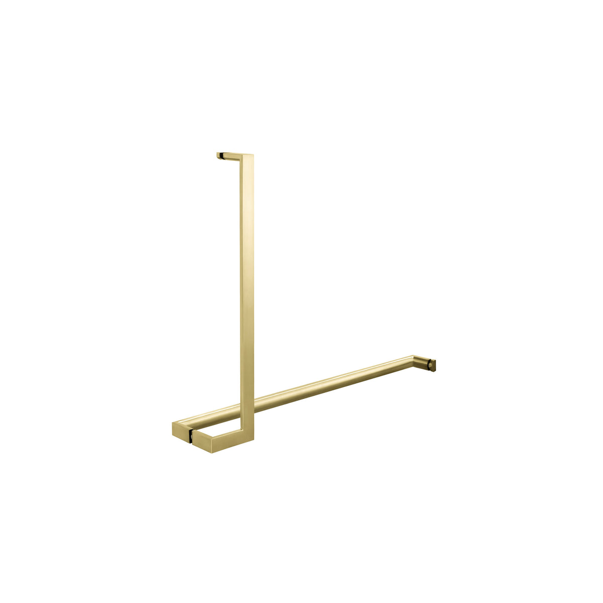 'J'+'I' Shape - Offset Glass Door Handle Set + Towel Bar - Shower Door Handles