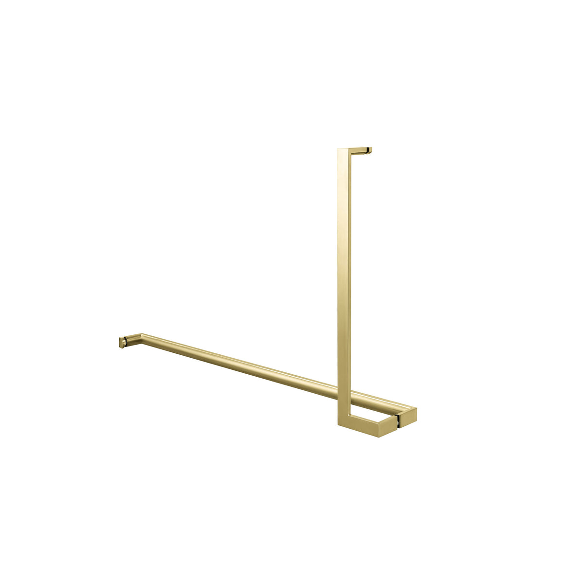 'L'+'I' Shape - Offset Glass Door Handle Set + Towel Bar - Shower Door Handles
