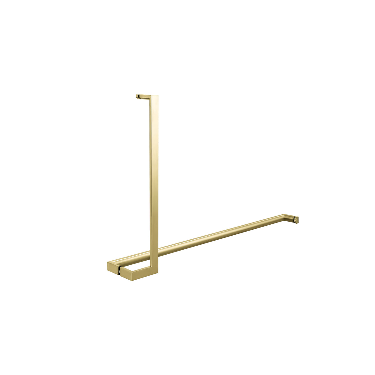 'J'+'I' Shape - Offset Glass Door Handle Set + Towel Bar - Shower Door Handles