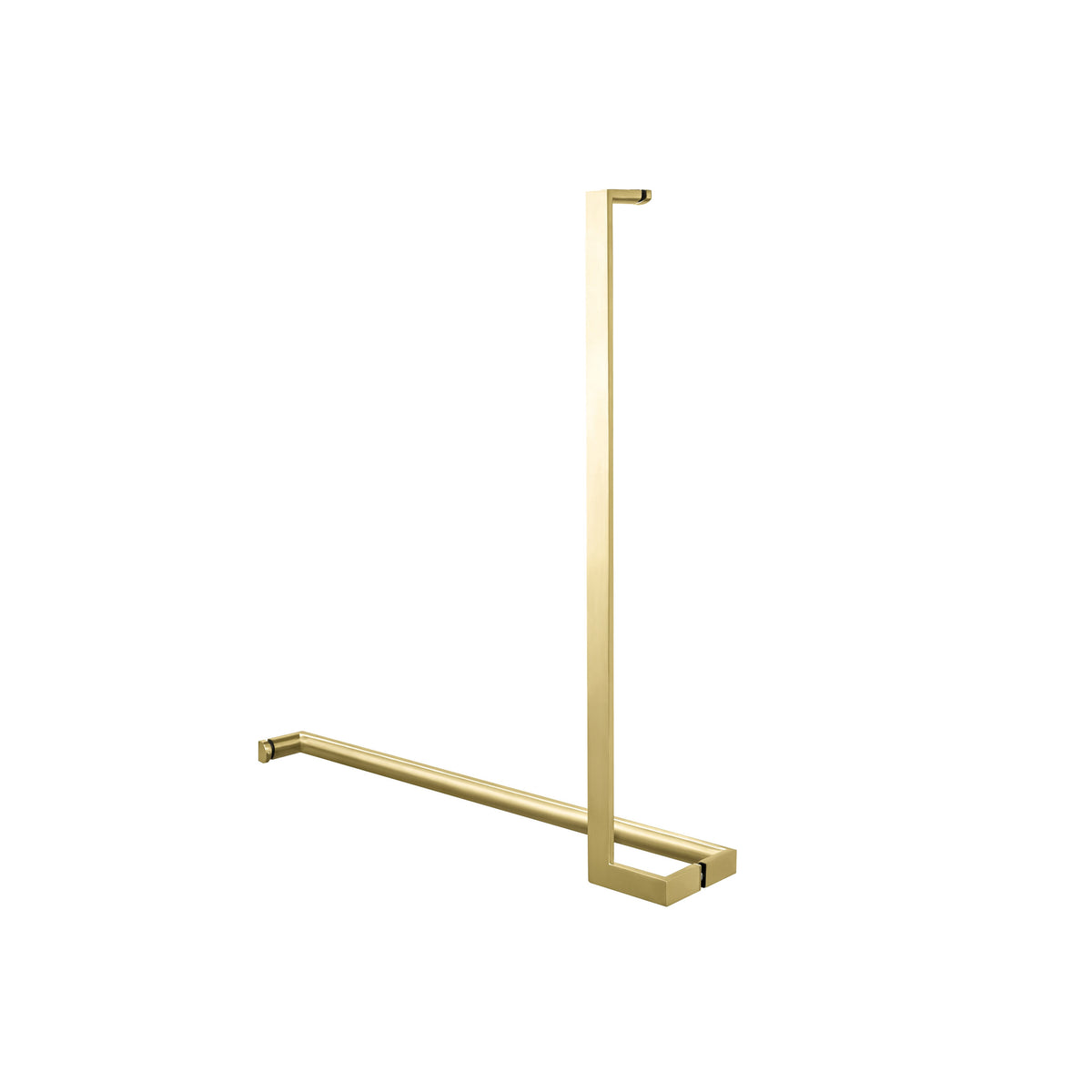 'L'+'I' Shape - Offset Glass Door Handle Set + Towel Bar - Shower Door Handles