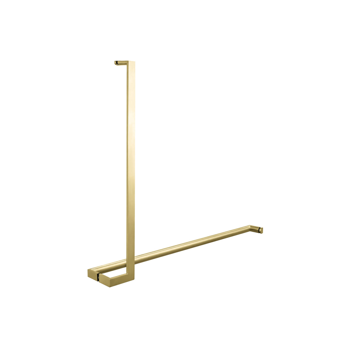 'J'+'I' Shape - Offset Glass Door Handle Set + Towel Bar - Shower Door Handles