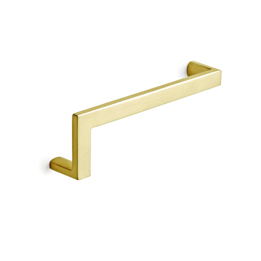 'L' Shape - Cabinet Pull - 5" [126mm] Center to Center (Modern Cabinet Pull Design) - Satin Brass PVD
