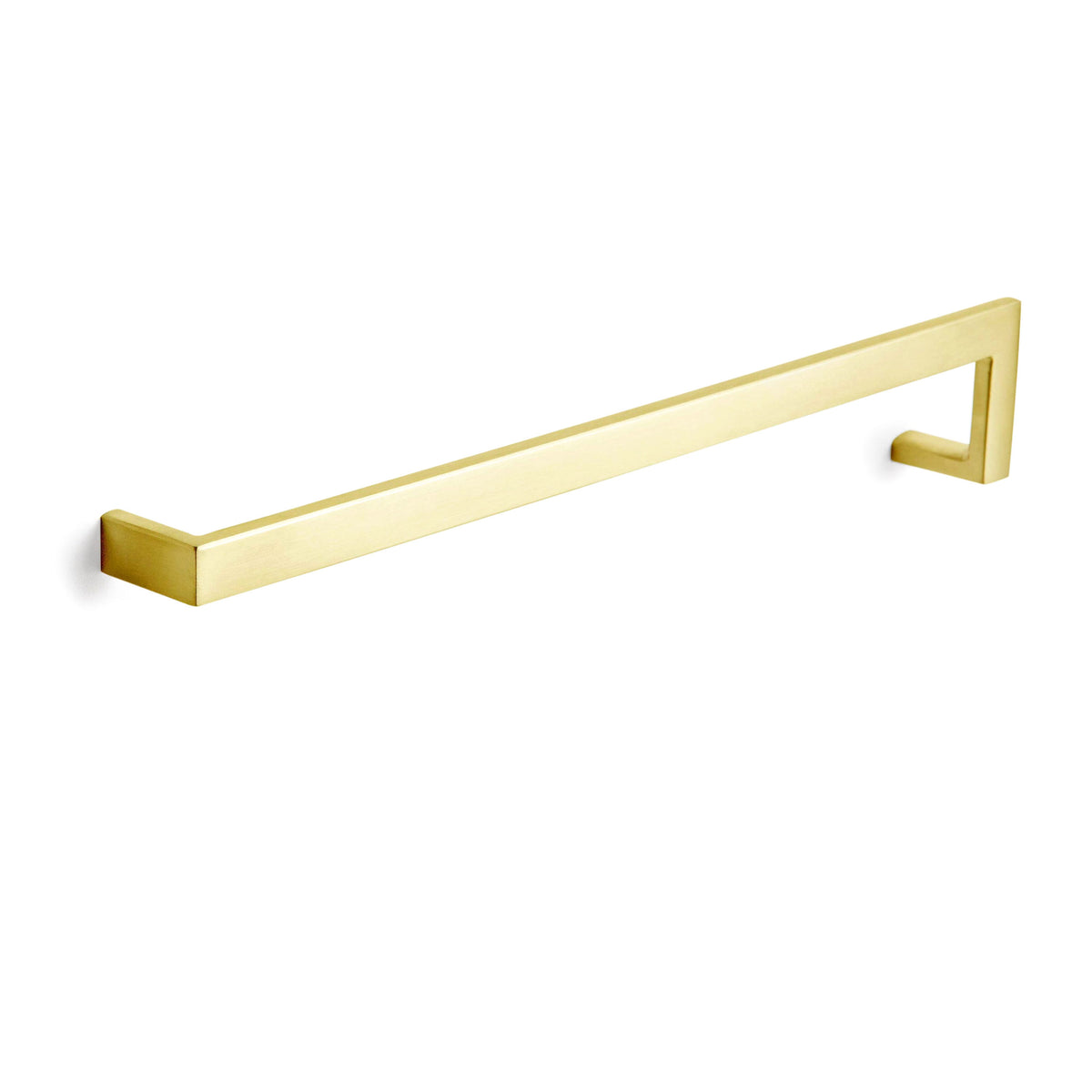 'J' Shape - Cabinet Pull - 10 inch [254mm] Centre to Centre (Modern Cabinet Pull Design) - Satin Brass PVD