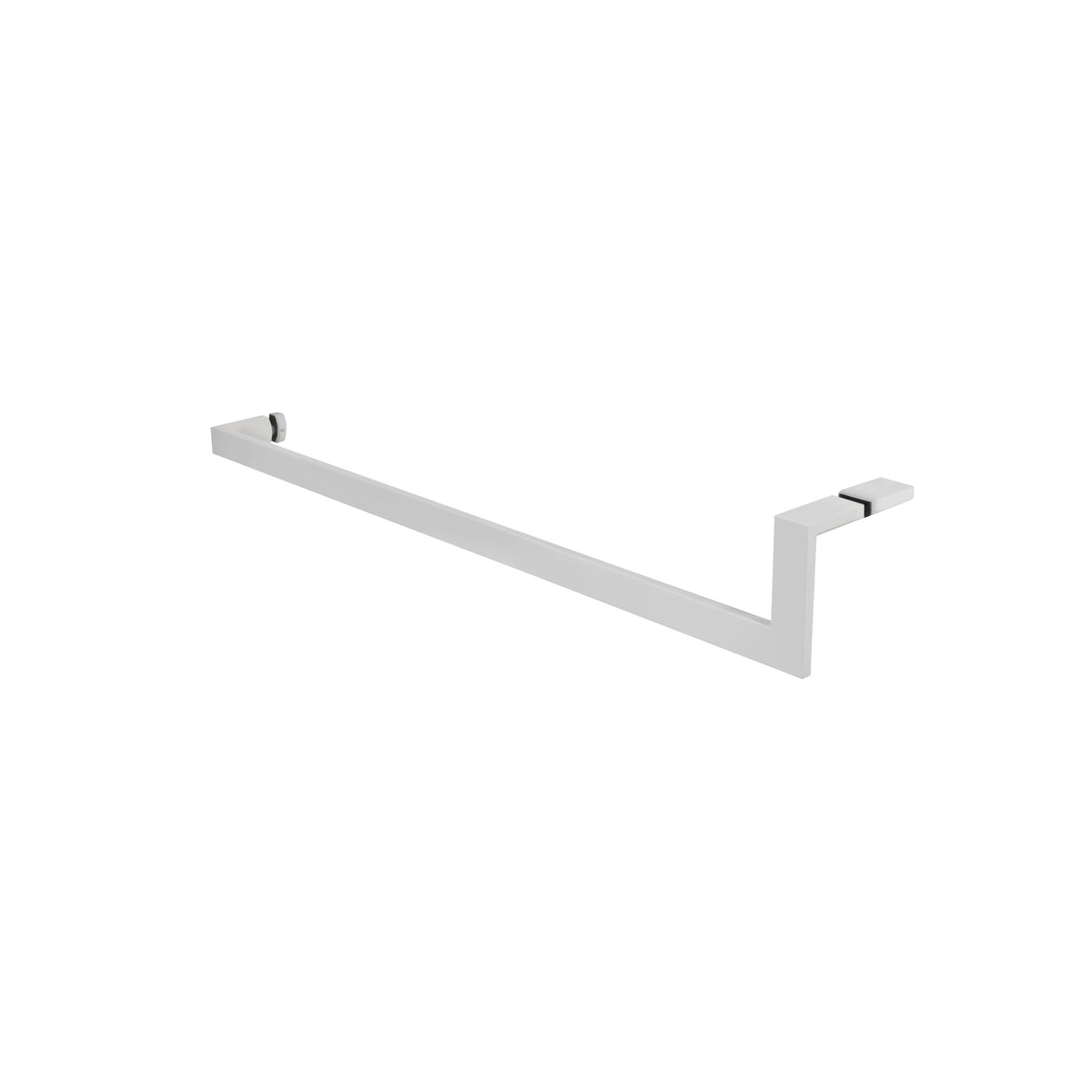 'L' Shape - Glass Door Handle set - Towel Bar + Pull Knob