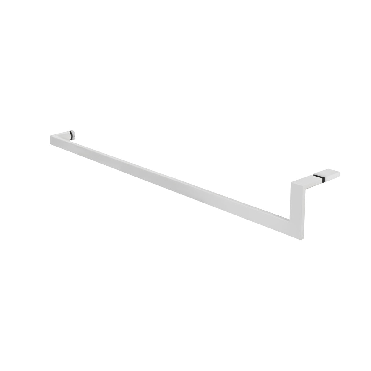 'L' Shape - Glass Door Handle set - Towel Bar + Pull Knob