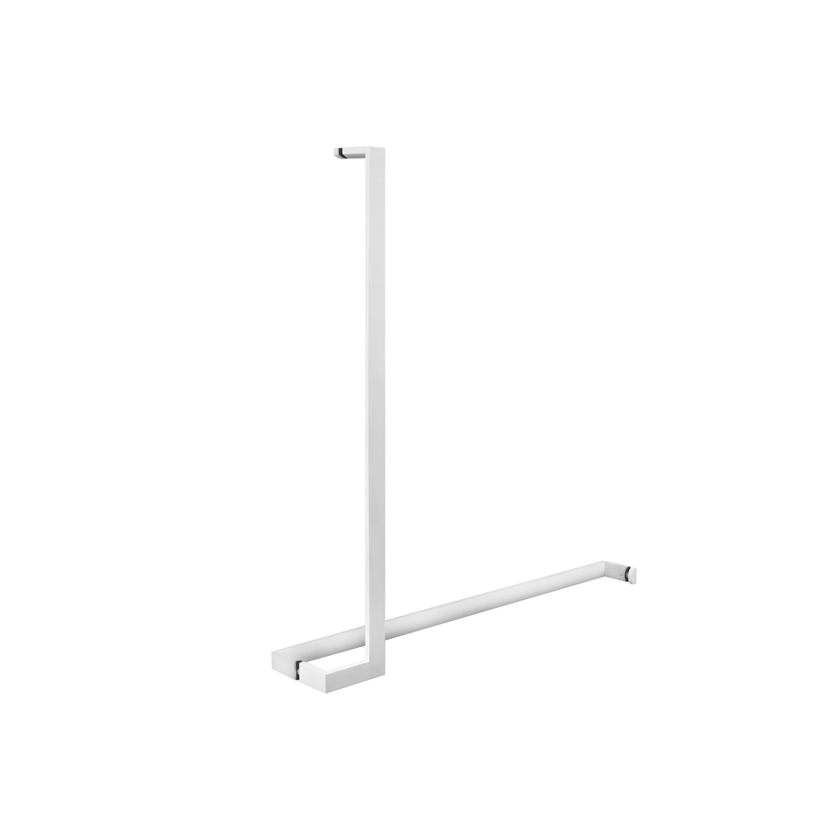 'J'+'I' Shape - Offset Glass Door Handle Set + Towel Bar - Shower Door Handles