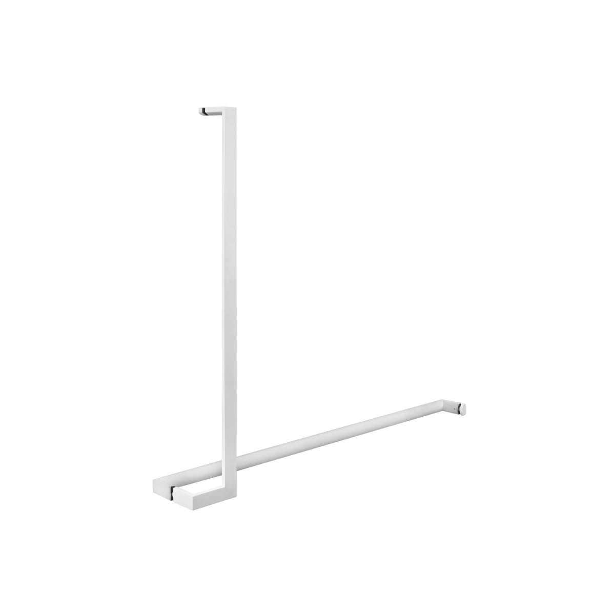 'J'+'I' Shape - Offset Glass Door Handle Set + Towel Bar - Shower Door Handles