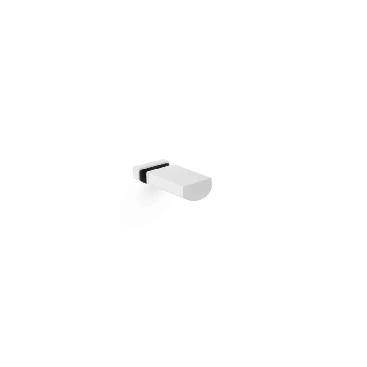Glass Door Knob - Single Sided (with Back Side Cap) - White