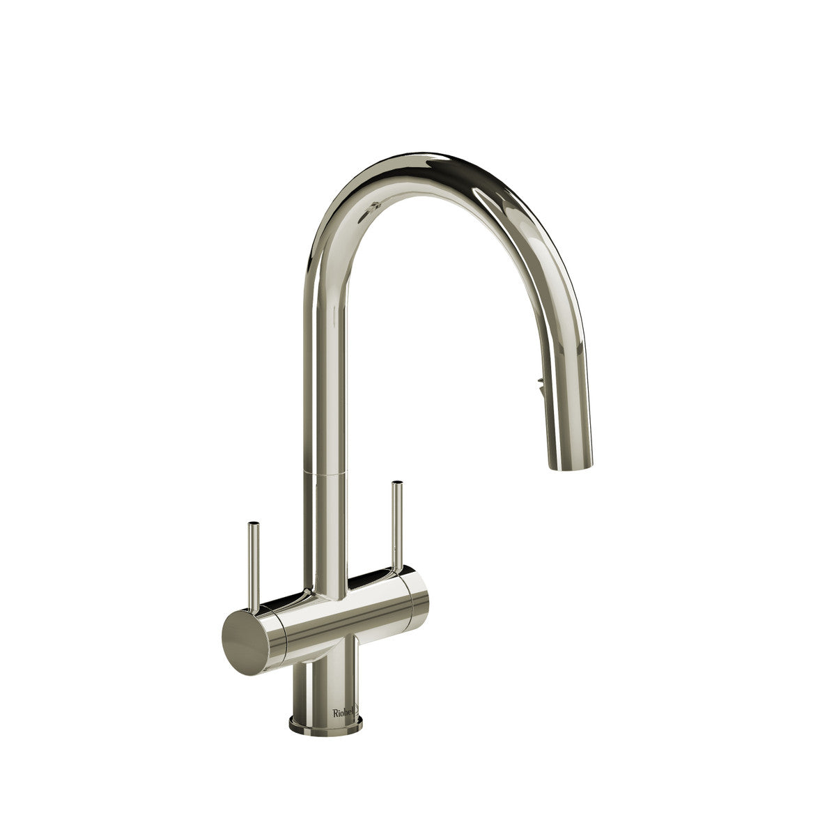 Azure Two Handle Pull-Down Kitchen Faucet With C-Spout