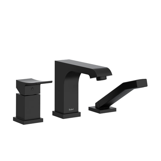 Zendo 3-Hole Pressure Balance Deck Mount Tub Filler Trim