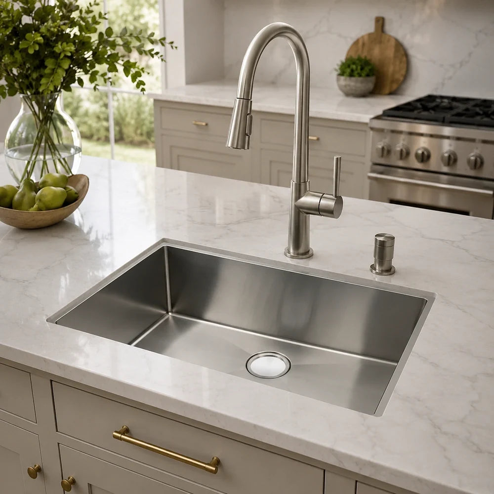 32" Undermount Single Bowl Kitchen Sink
