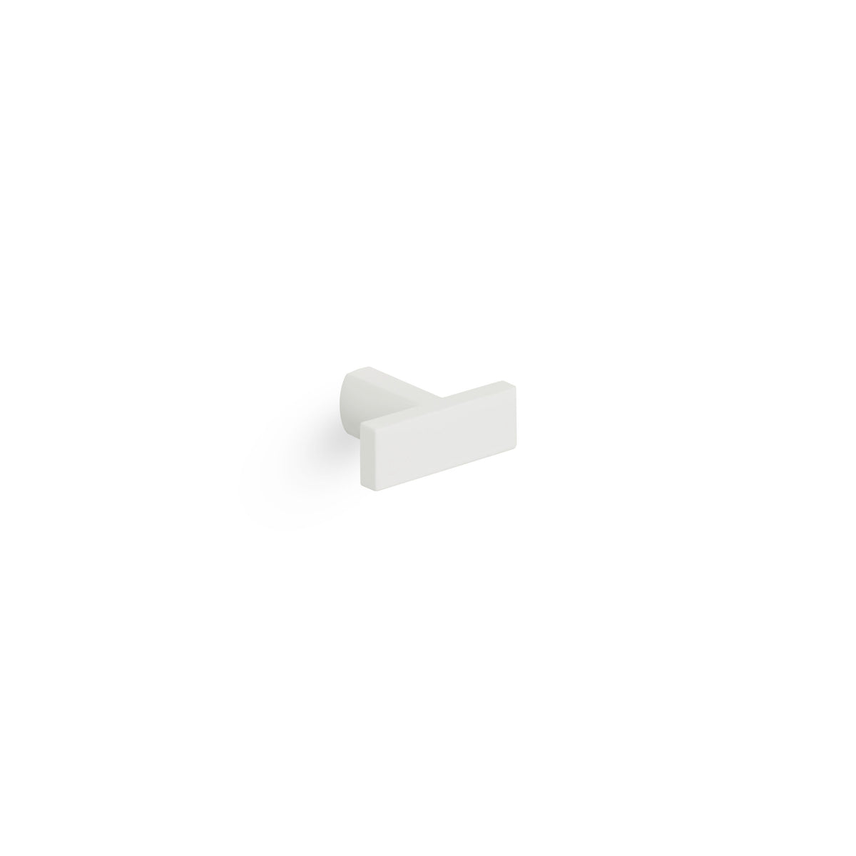 Cabinet Knob Single Pull - White