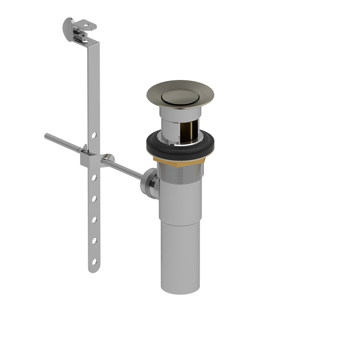 Lavatory Pop-Up Drain With Overflow