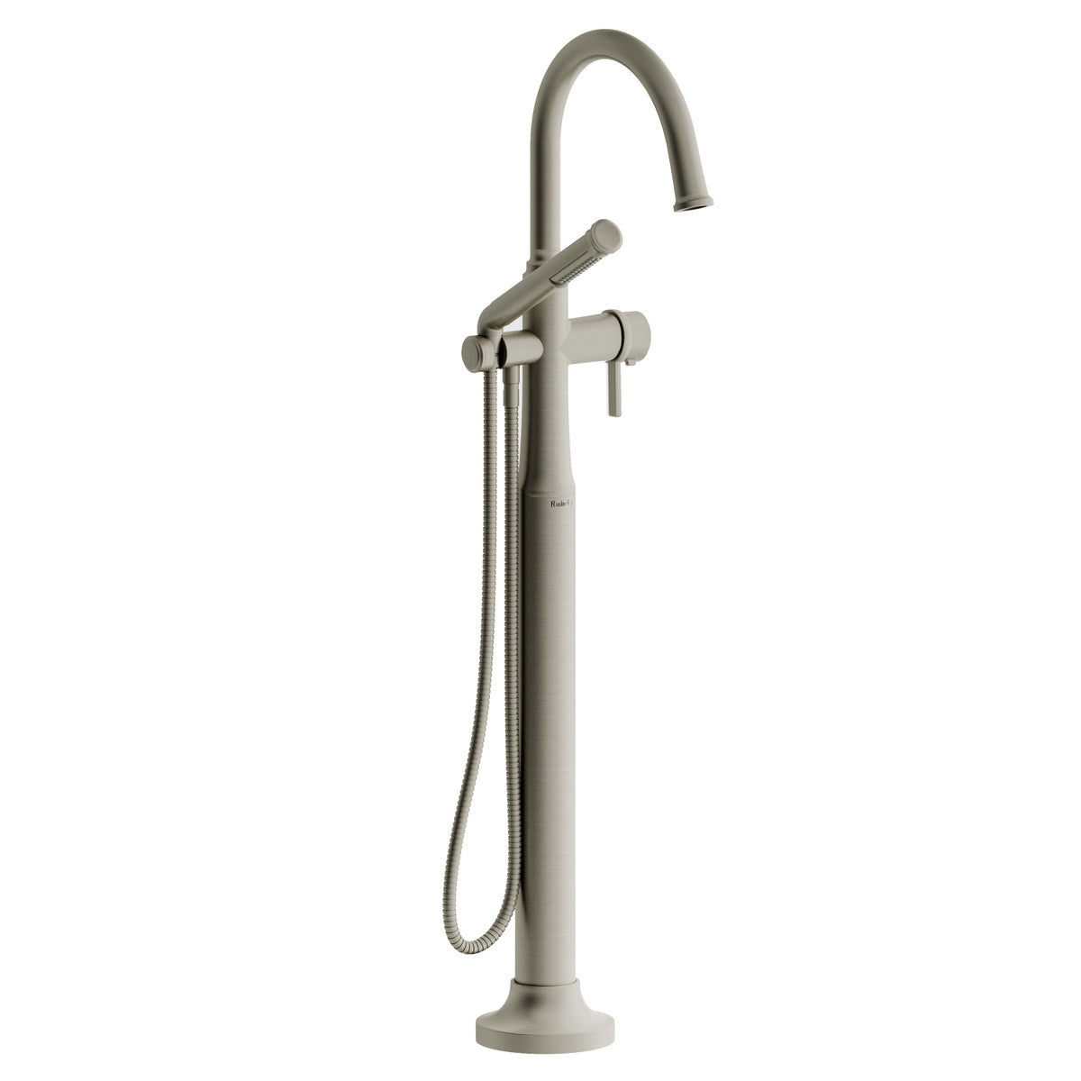 Momenti Thermostatic Single Hole Floor Mount Tub Filler Trim With C-Spout