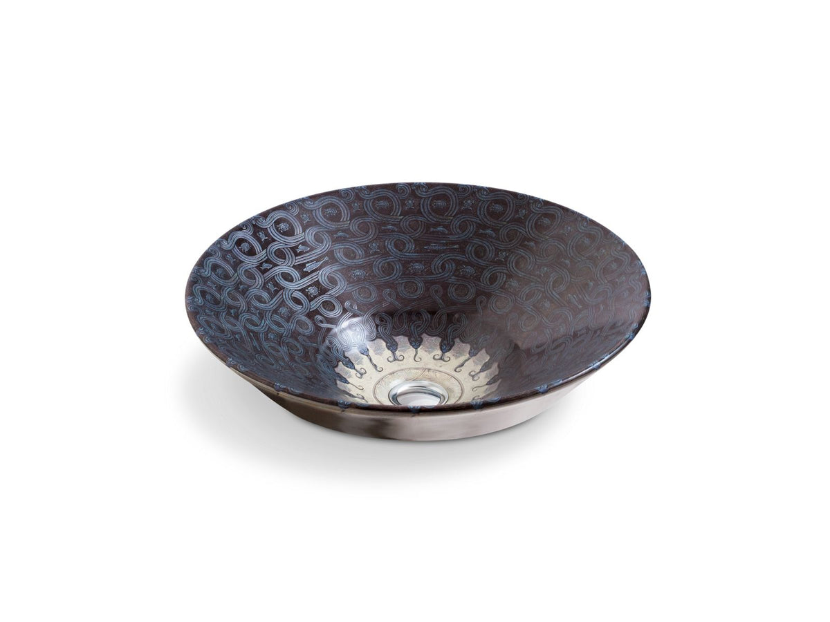 SERPENTINE BRONZE VESSEL CONICAL LAV