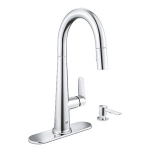 Single Handle Pull Down Kitchen Faucet 66 L min 175 gpm