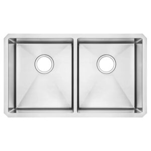Pekoe® 29 x 18-Inch Stainless Steel Undermount Double Bowl Kitchen Sink