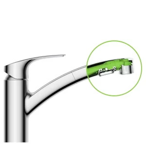 Eurosmart Single Handle Dual Spray Pull Out Kitchen Faucet